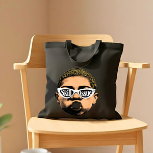 Skill Issue Tote Bag with bold gamer text design