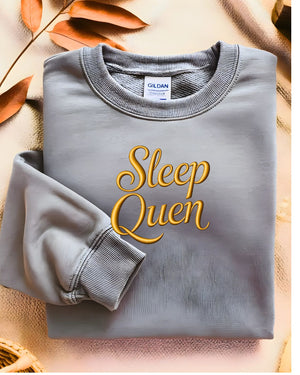 Sleep Queen embroidered sweatshirt Memez Store