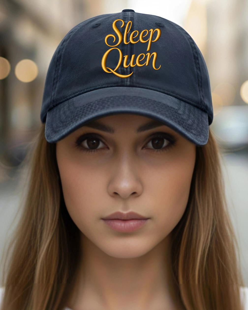 Funny Sleep Queen embroidered cap meme streetwear”