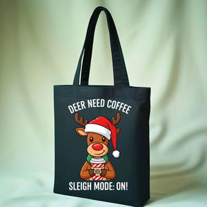 Sleight Mode On Tote Bag with magical holiday pun design