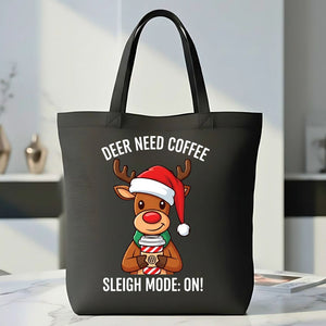 Sleight Mode On Tote Bag with magical holiday pun design