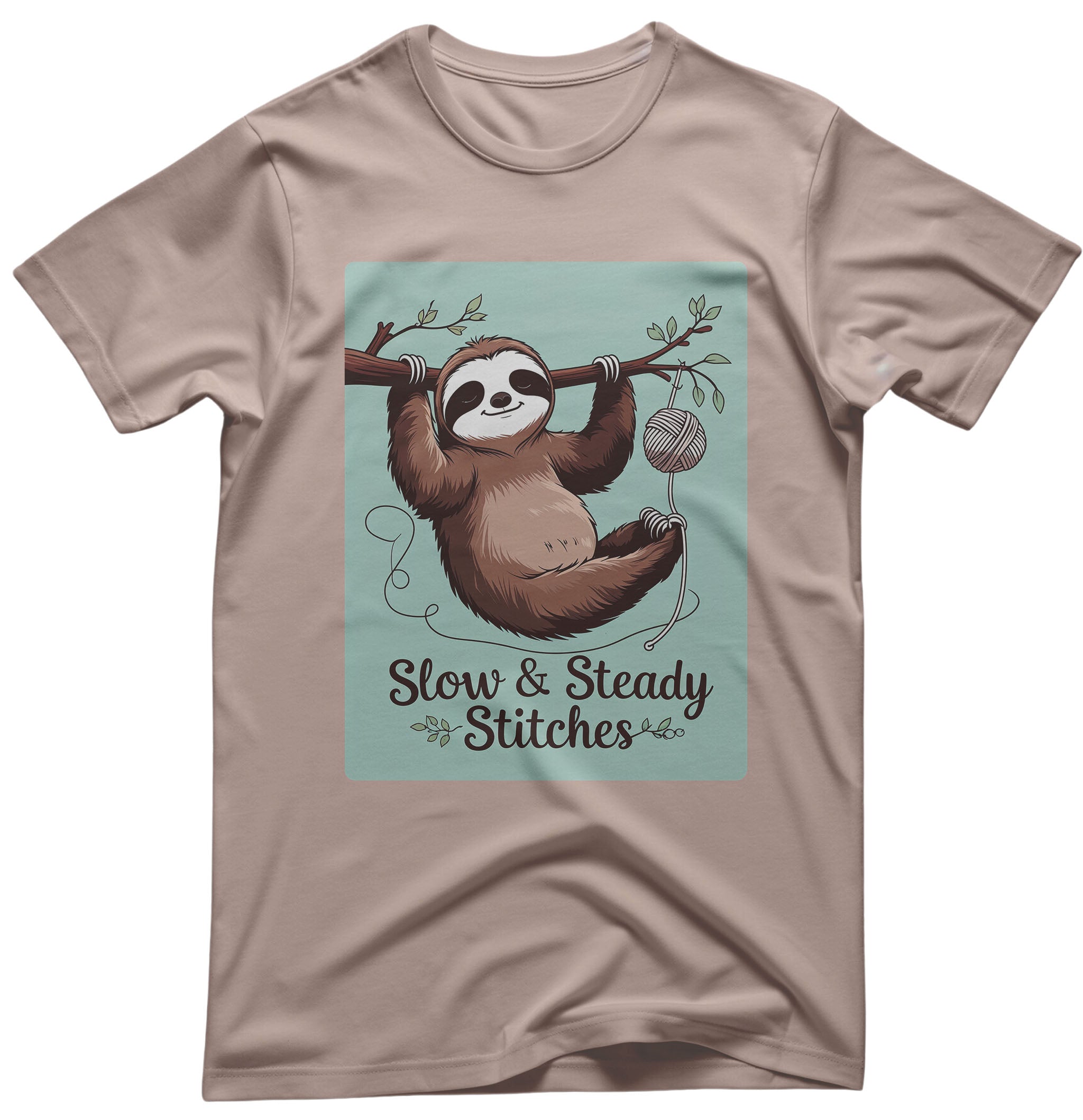 Slow & Steady Sloth Stitches Meme Tee - Funny Apparel | Memez Store