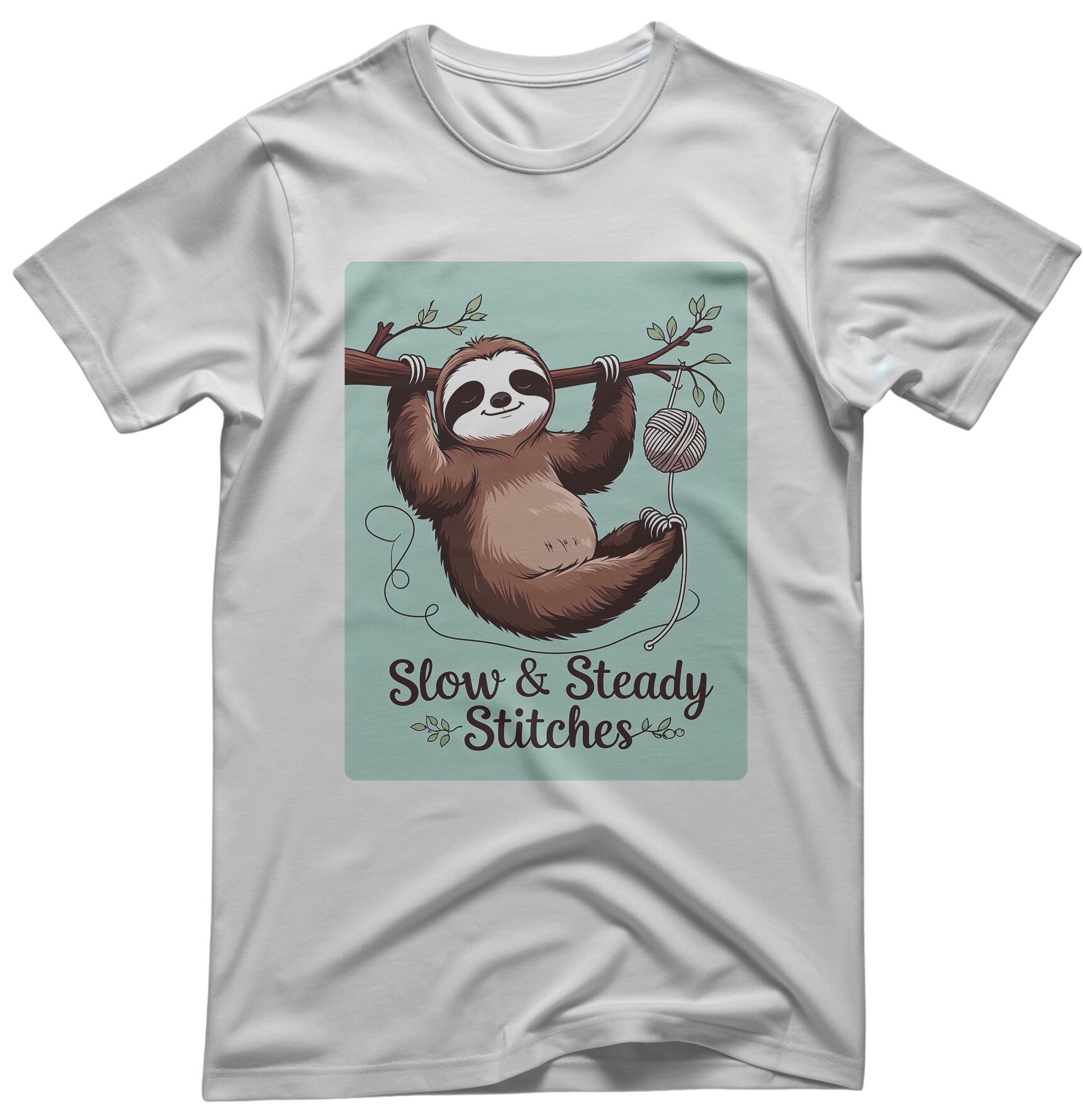 Slow & Steady Sloth Stitches Meme Tee - Funny Apparel | Memez Store