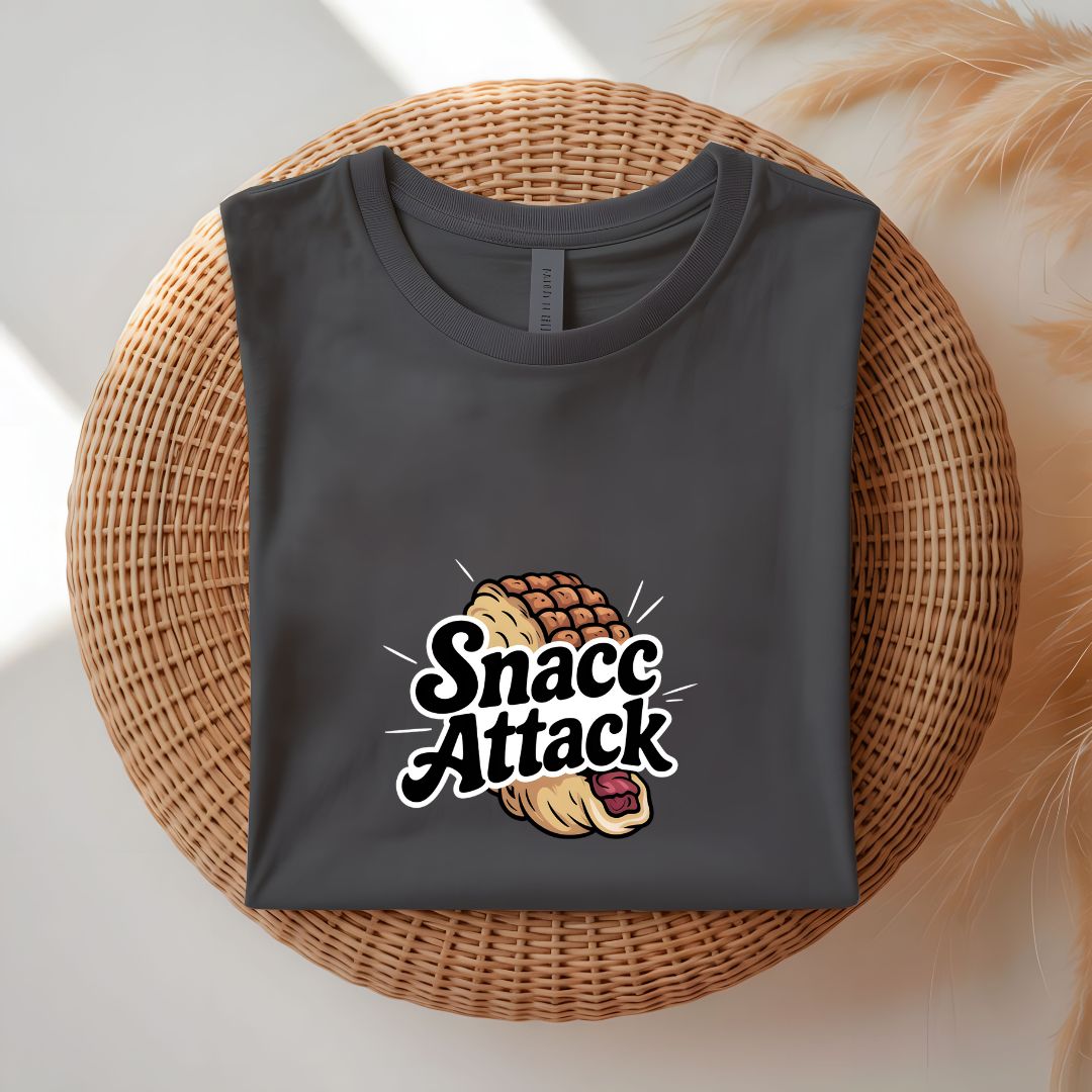 Snacc Attack Food Meme Graphic T-Shirt by Memez Store
