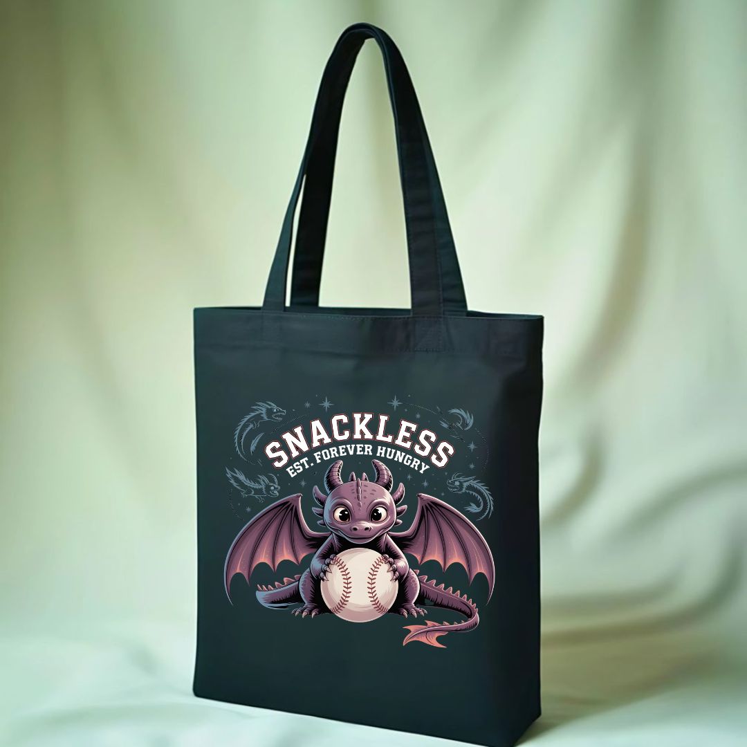  Snackless Tote Bag by Memez Store – funny cotton tote design