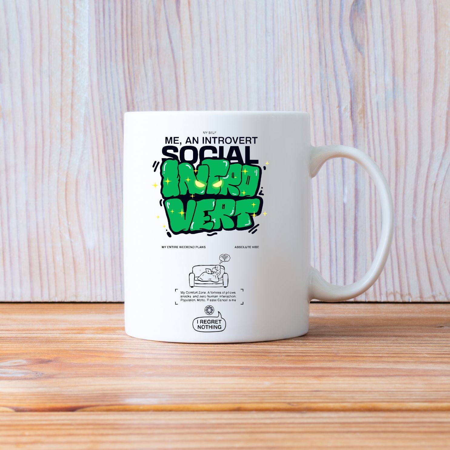 Social Introvert ceramic mug in 11oz and 15oz sizes