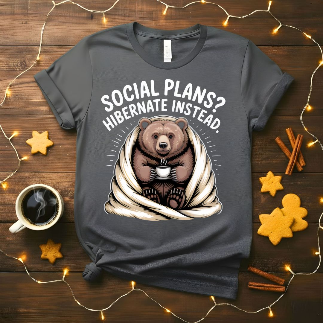 Social Plan Funny Introvert Humor T-Shirt