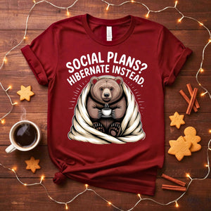 Social Plan Funny Introvert Humor T-Shirt