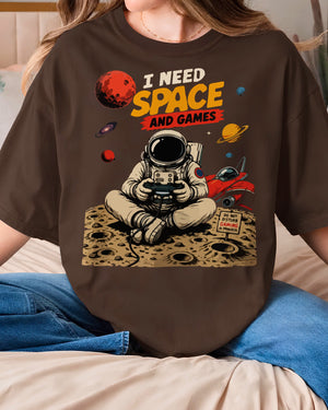 Space Gamer Tee  Space & Games Graphic T-Shirt for Gamers 2