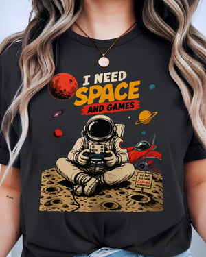 Space Gamer Tee  Space & Games Graphic T-Shirt for Gamers 3