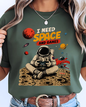 Space Gamer Tee  Space & Games Graphic T-Shirt for Gamers 5