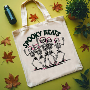 Spooky Bites Tote Bag with cute Halloween food design