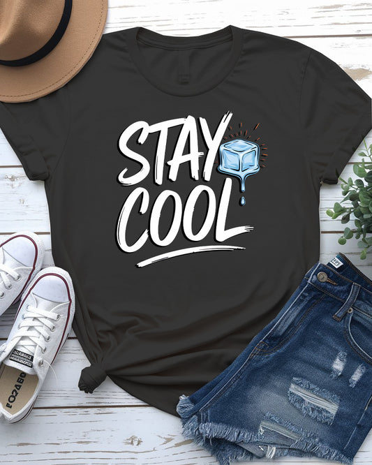 Stay Cool meme tee shirt design