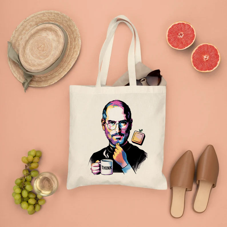 teve Jobs Meme Tote Bag – Funny Tech Parody | Memez Store