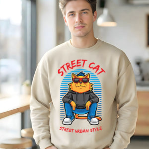 Street Cat streetwear sweatshirt front view