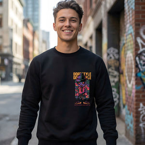 Street style crewneck sweatshirt front view