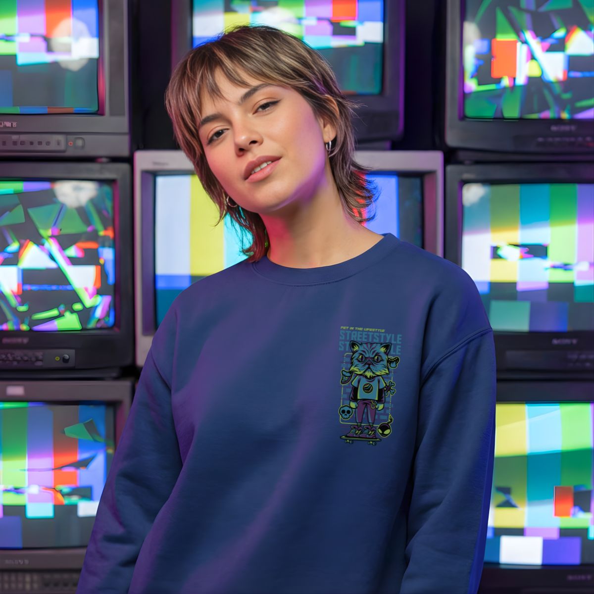 Street style streetwear crewneck sweatshirt by Memez Store
