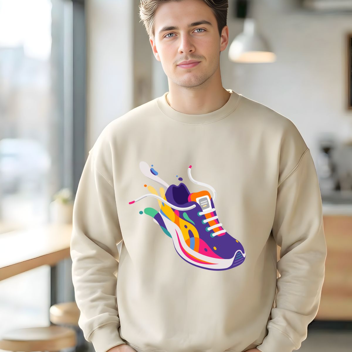 Urban athletic crewneck sweatshirt unisex streetwear