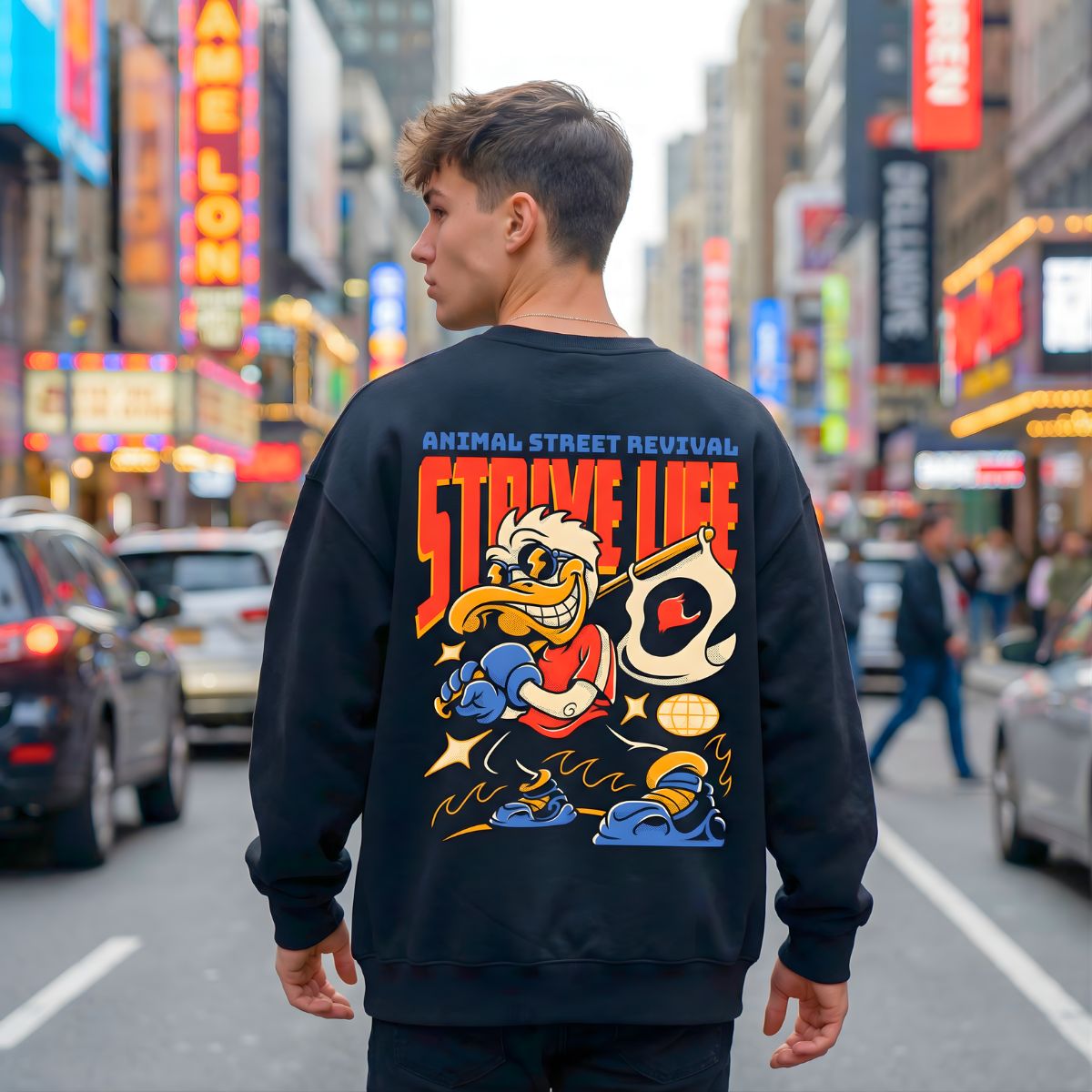 Strive Life  Streetwear Crewneck Sweatshirt — Urban Casual Pullover