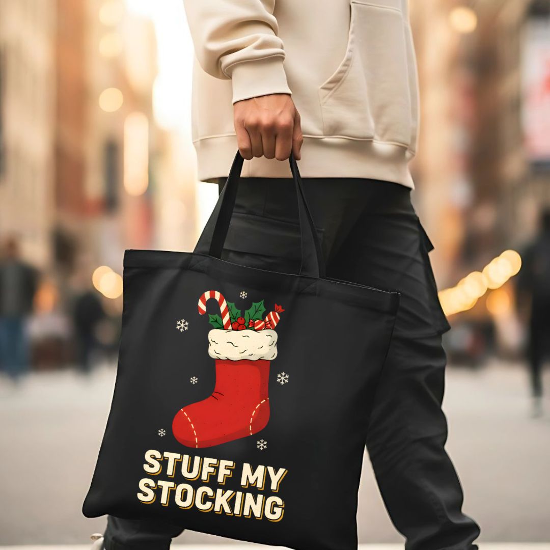 Stuff My Stocking Flirty Christmas Tote Bag