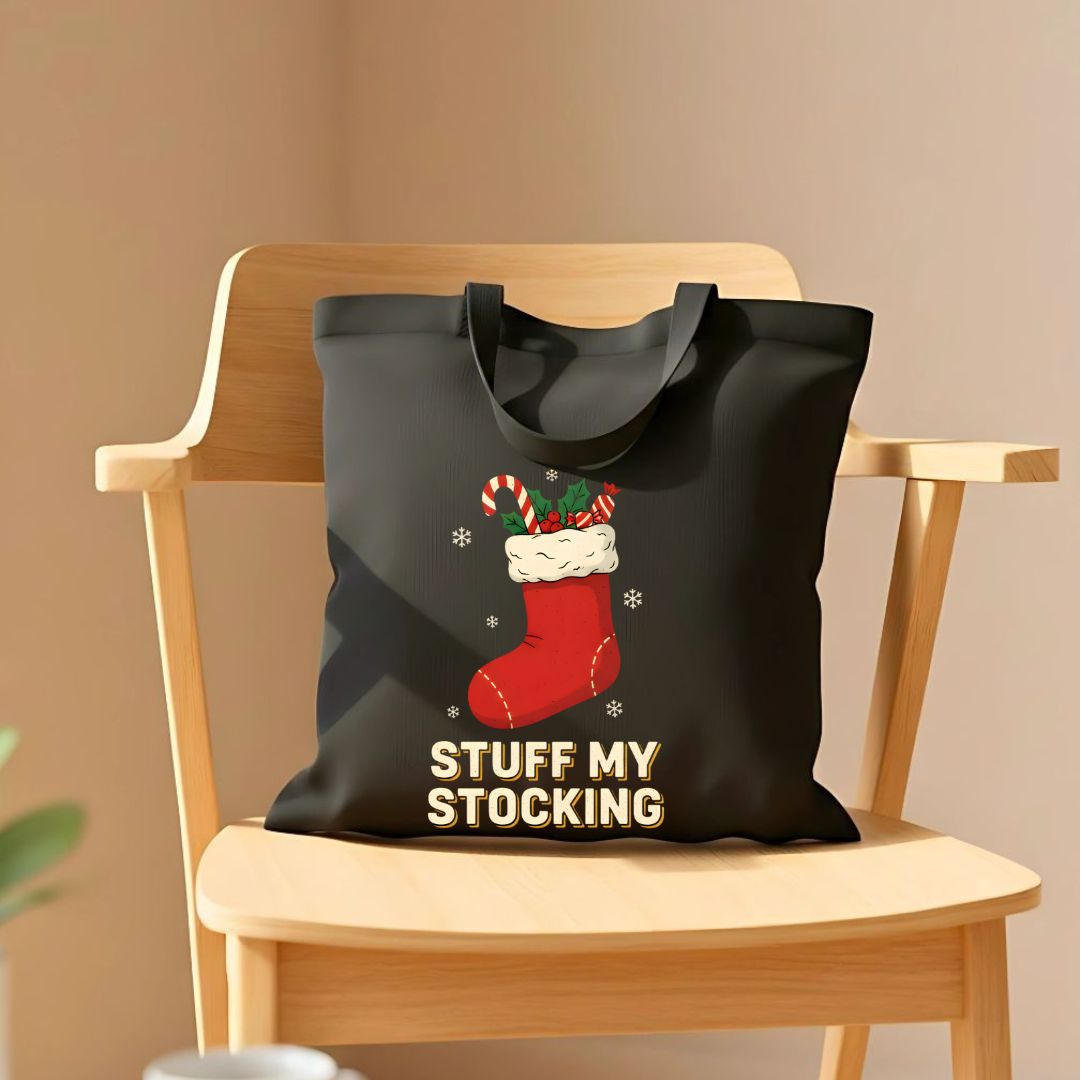 Stuff My Stocking Flirty Christmas Tote Bag