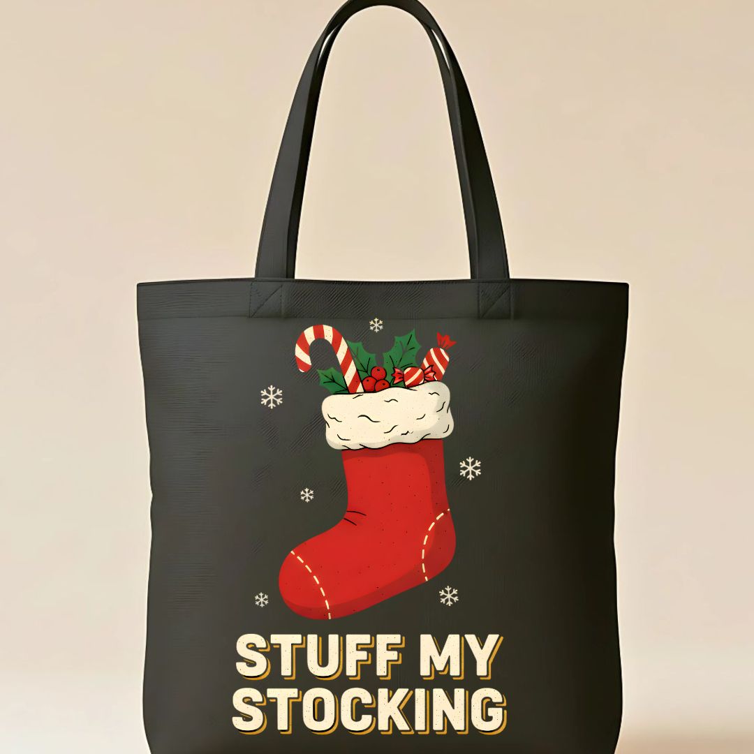 Stuff My Stocking Flirty Christmas Tote Bag