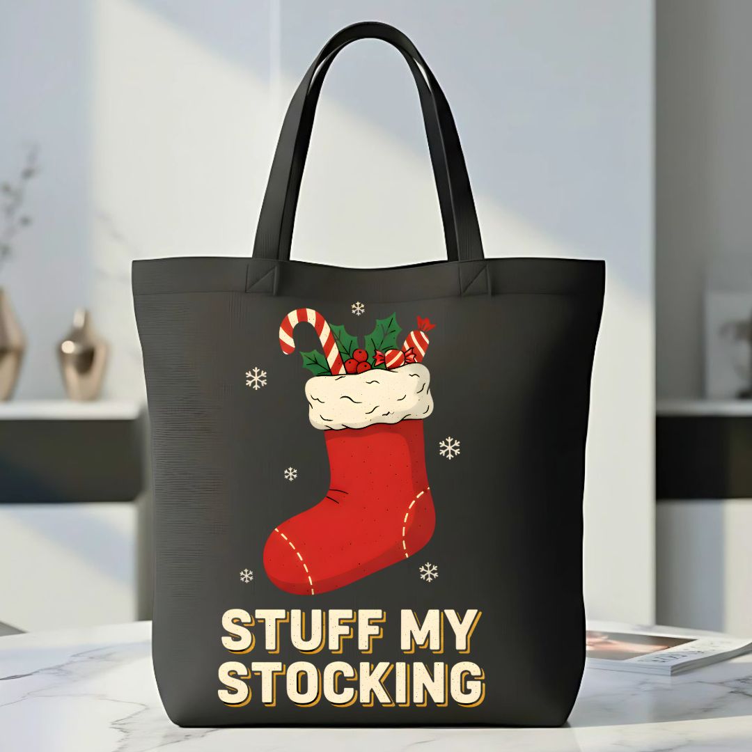 Stuff My Stocking Flirty Christmas Tote Bag