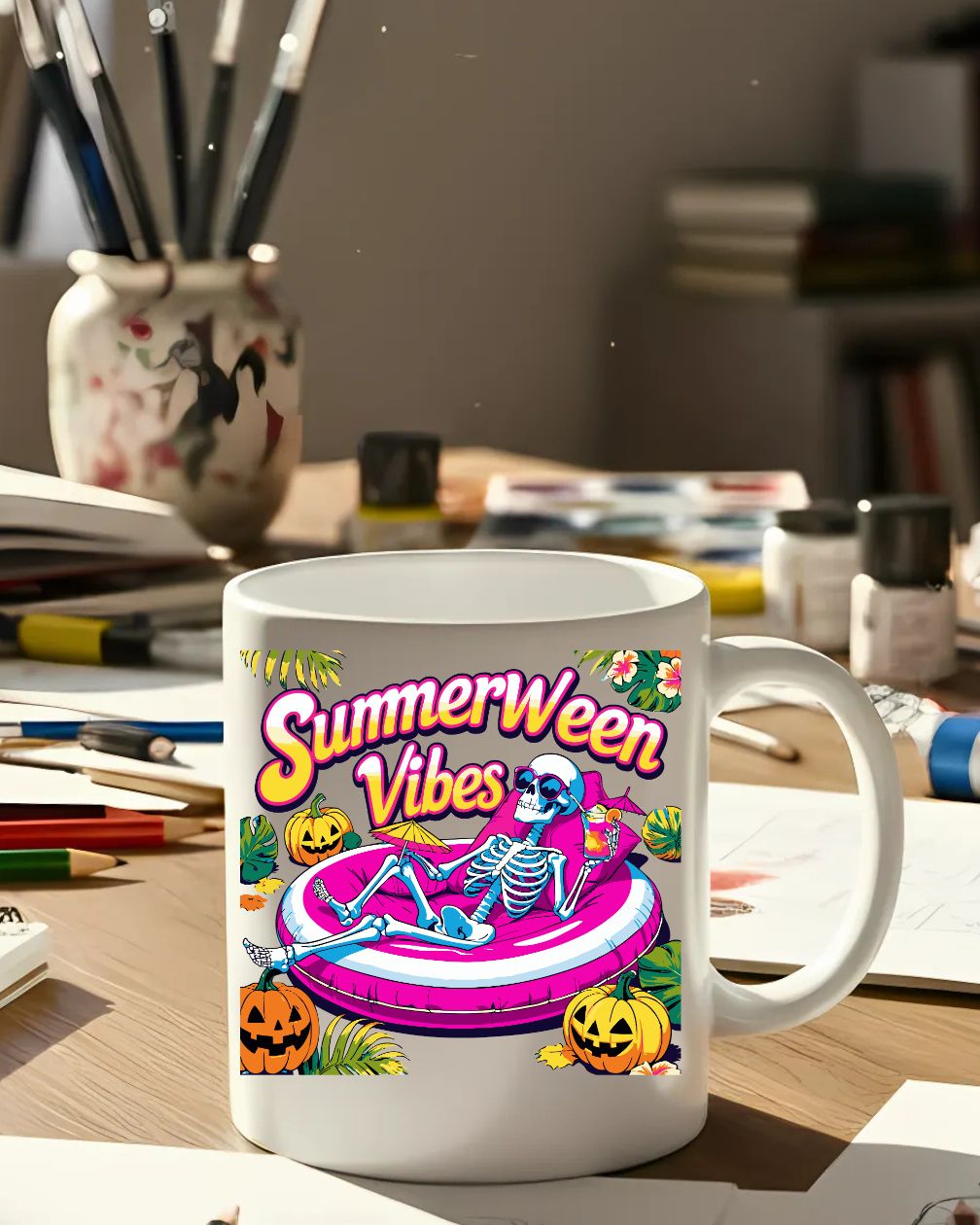 Summerween Vibes Mug funny Halloween in summer coffee cup”