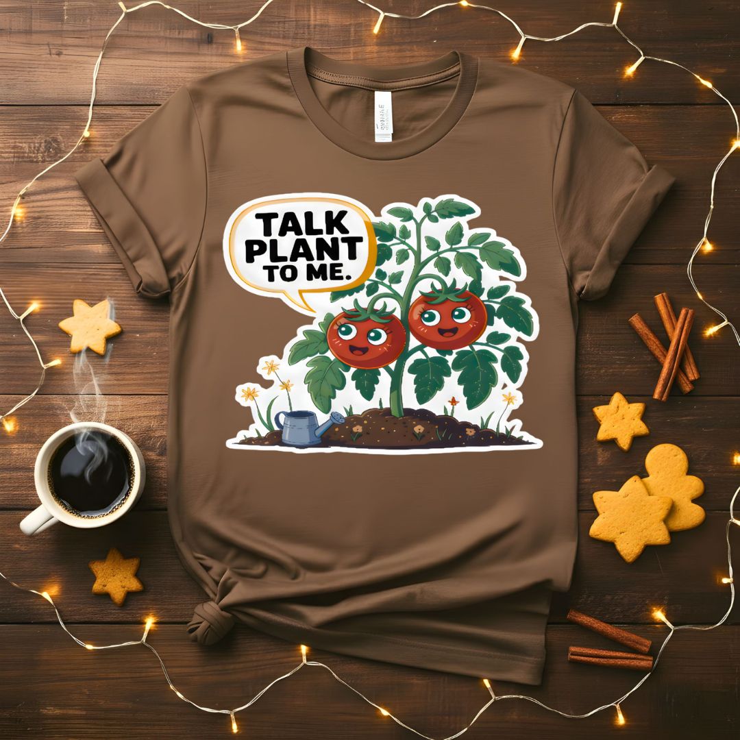 Talk Plant To Me Funny Gardening Pun T-Shirt