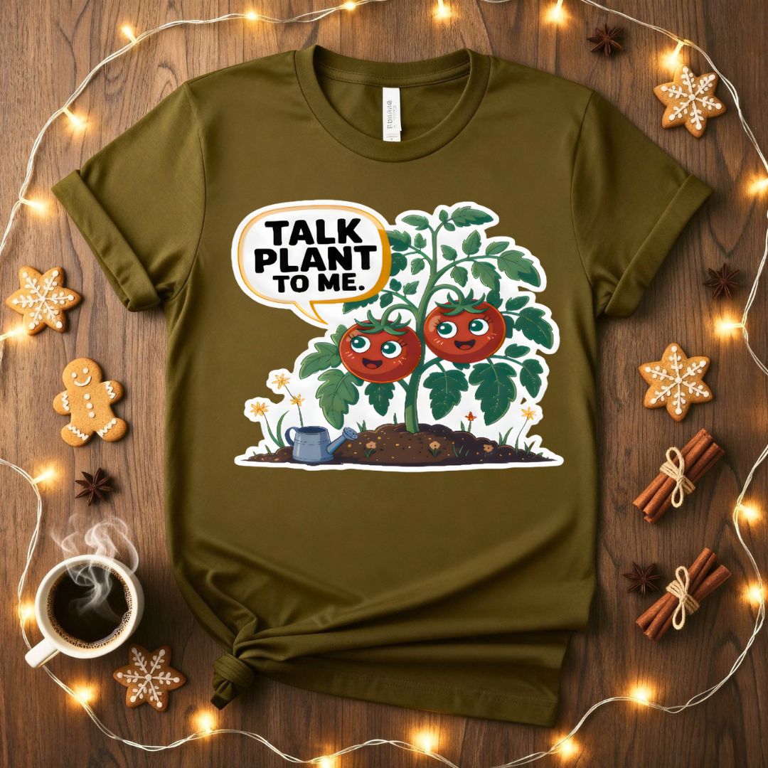 Talk Plant To Me Funny Gardening Pun T-Shirt