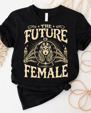 The future is female t-shirt with bold feminist empowerment graphic