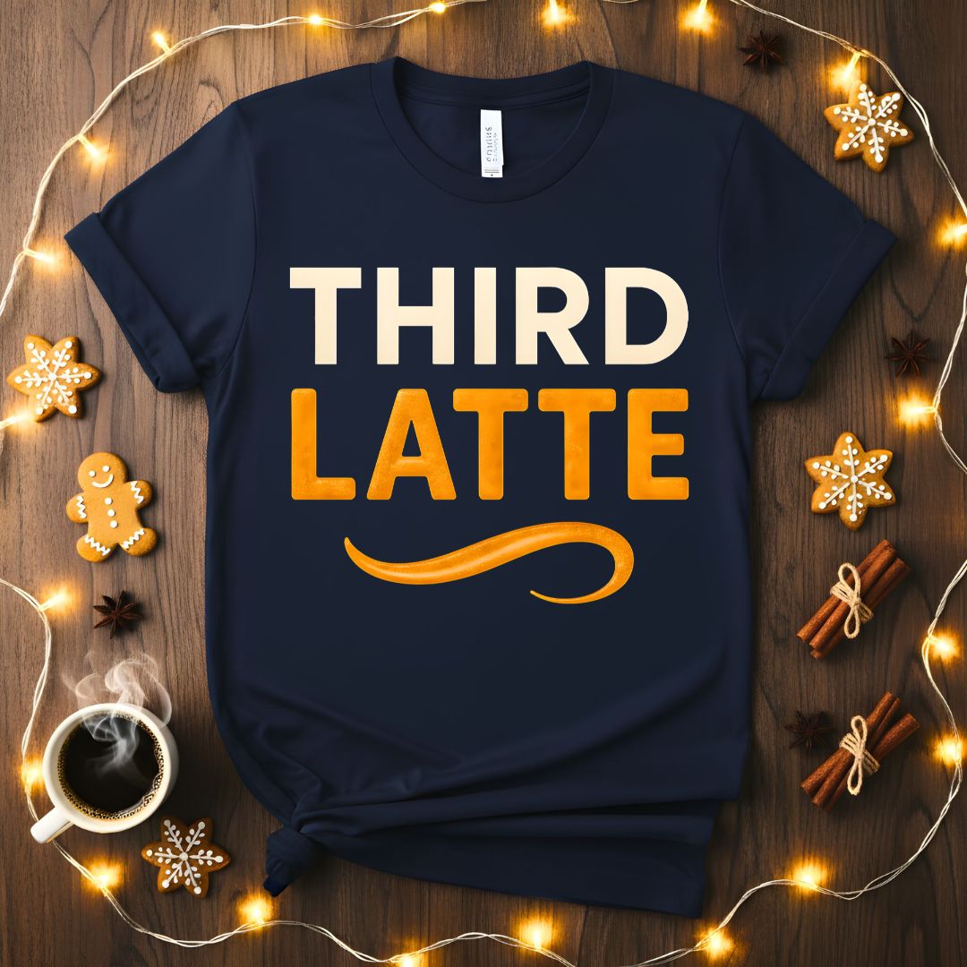 Third Latte funny caffeine overload meme t-shirt