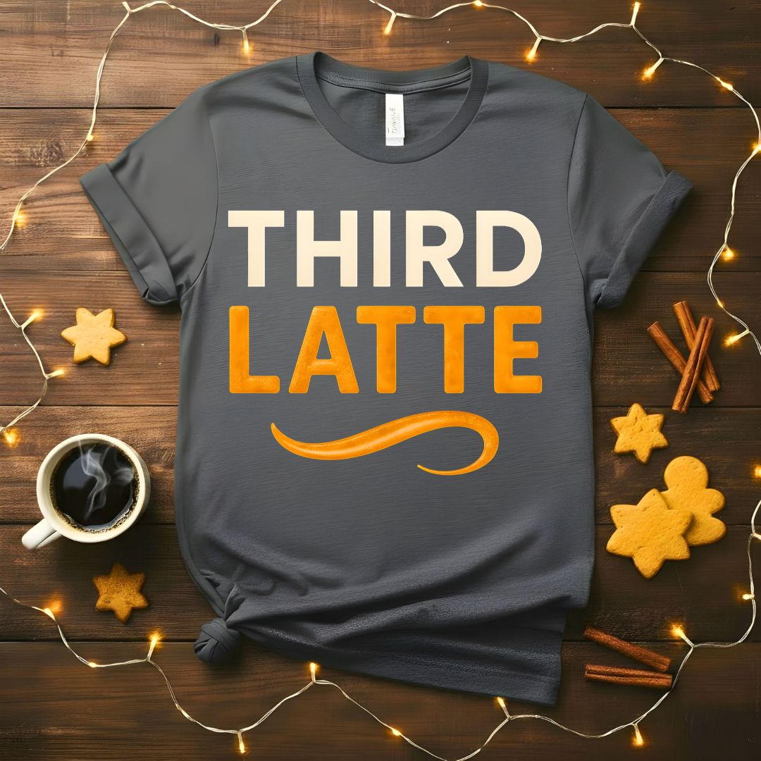 Third Latte funny caffeine overload meme t-shirt
