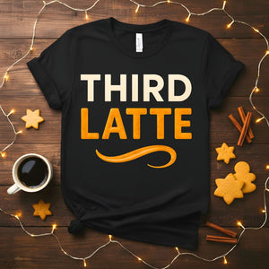 Third Latte funny caffeine overload meme t-shirt
