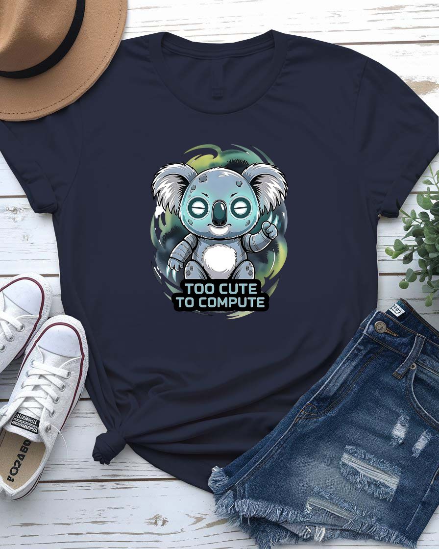 Too Cute To Compute Funny Meme T-Shirt – Geeky Gamer and Programmer Tee by Memez Store