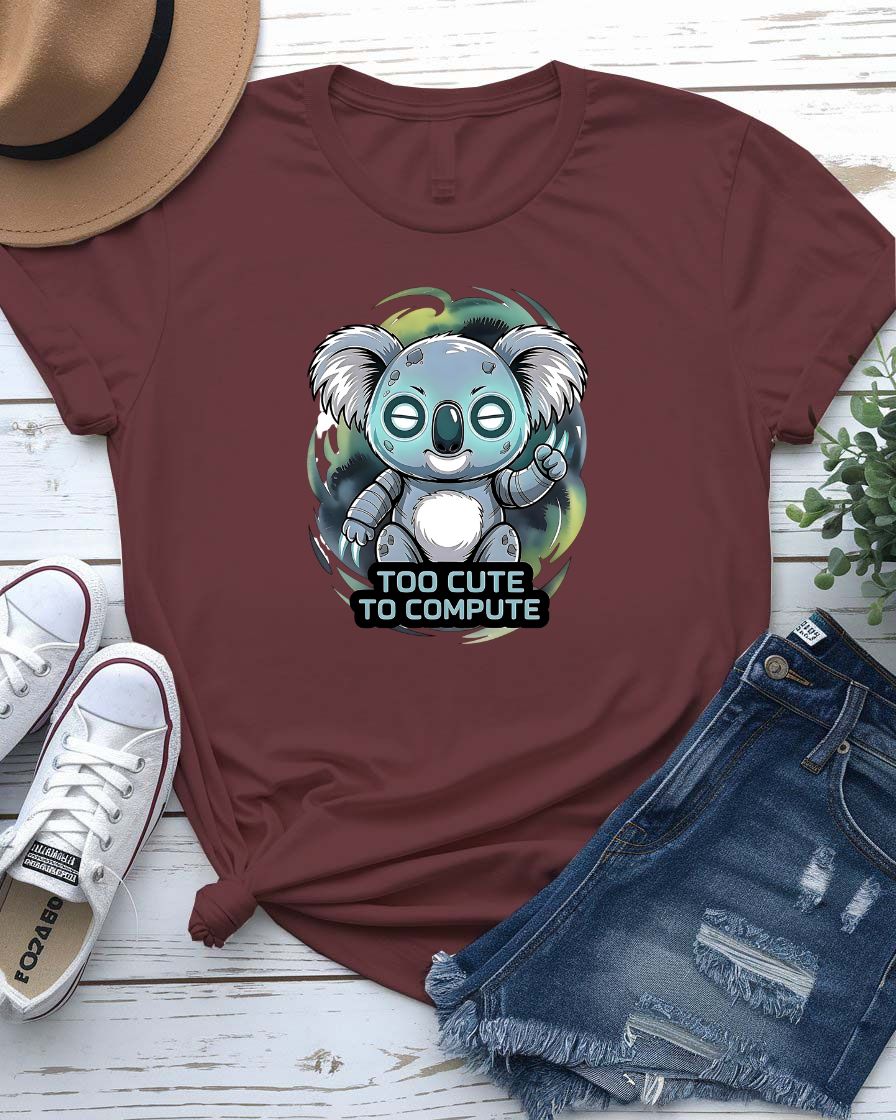 Too Cute To Compute Funny Meme T-Shirt – Geeky Gamer and Programmer Tee by Memez Store