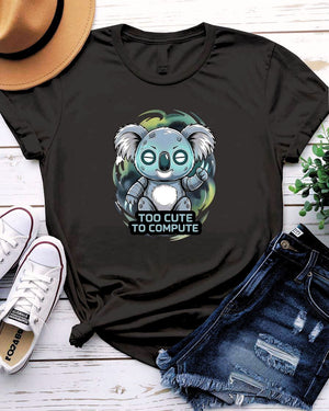 Too Cute To Compute Funny Meme T-Shirt – Geeky Gamer and Programmer Tee by Memez Store