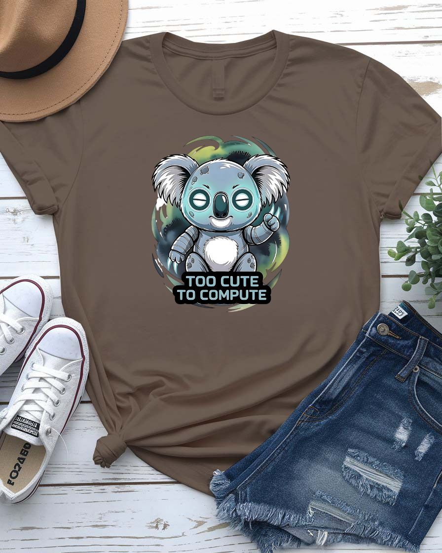 Too Cute To Compute Funny Meme T-Shirt – Geeky Gamer and Programmer Tee by Memez Store