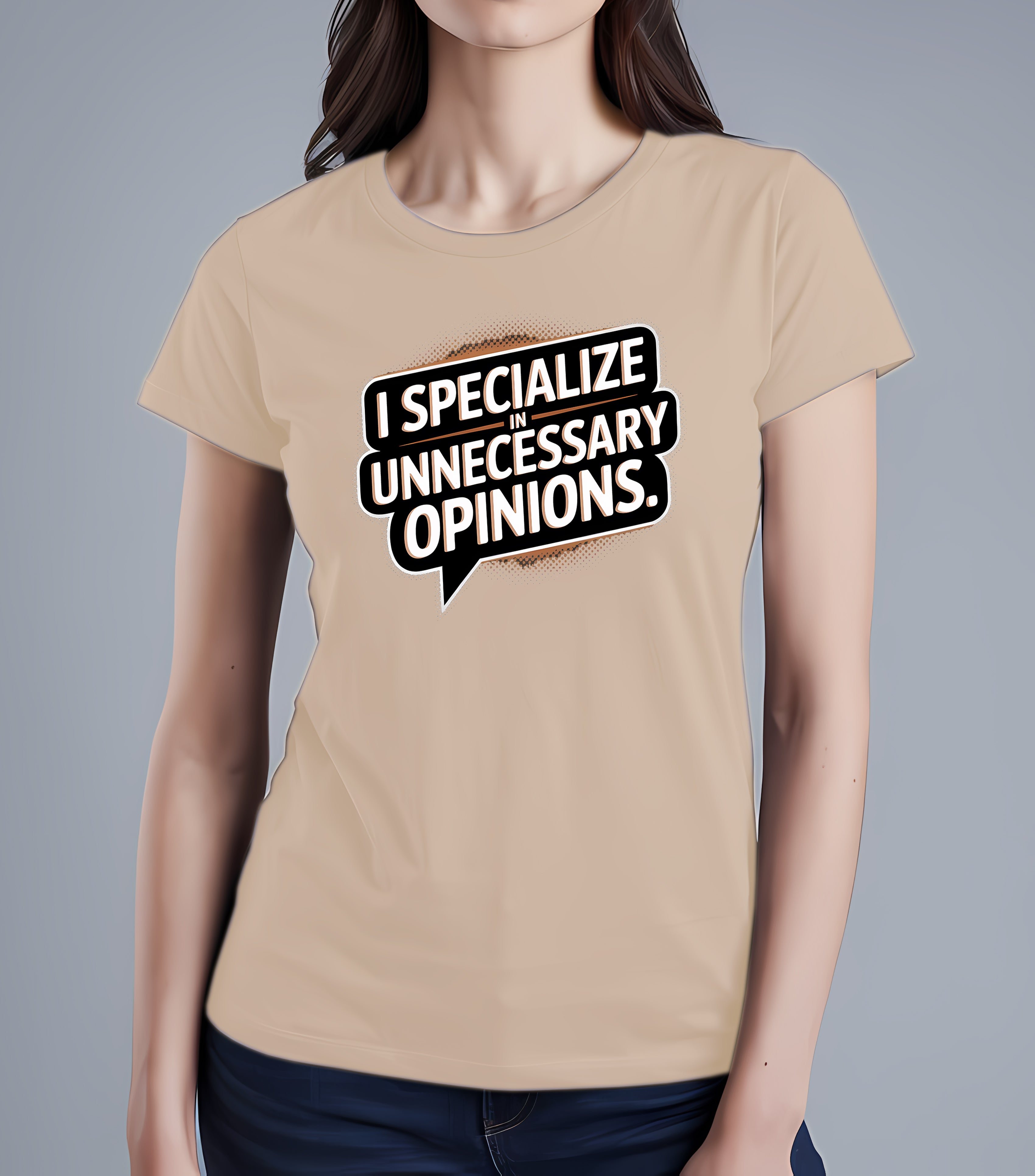 Unnecessary Opinions Tee – Typographic Humor | Memez Store