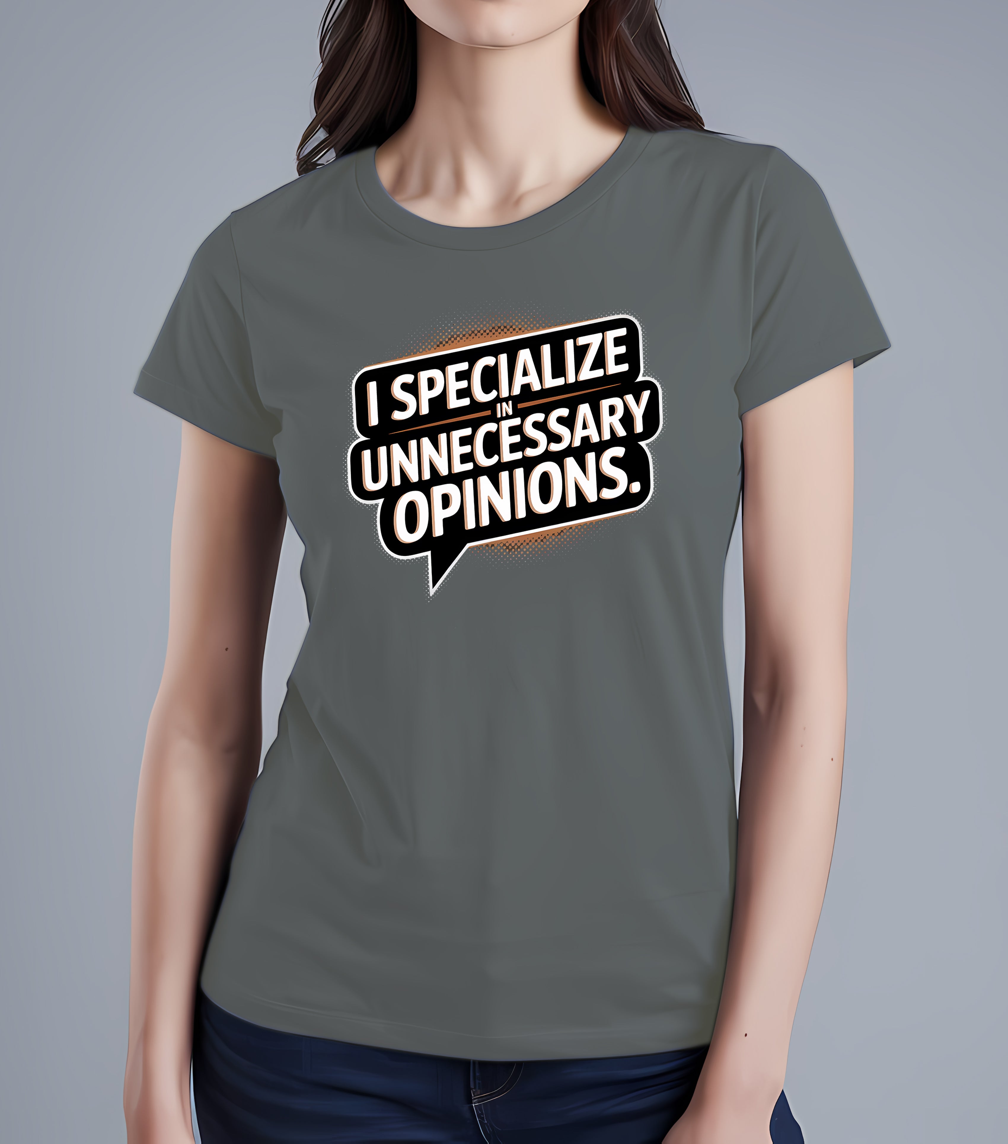 Unnecessary Opinions Tee – Typographic Humor | Memez Store