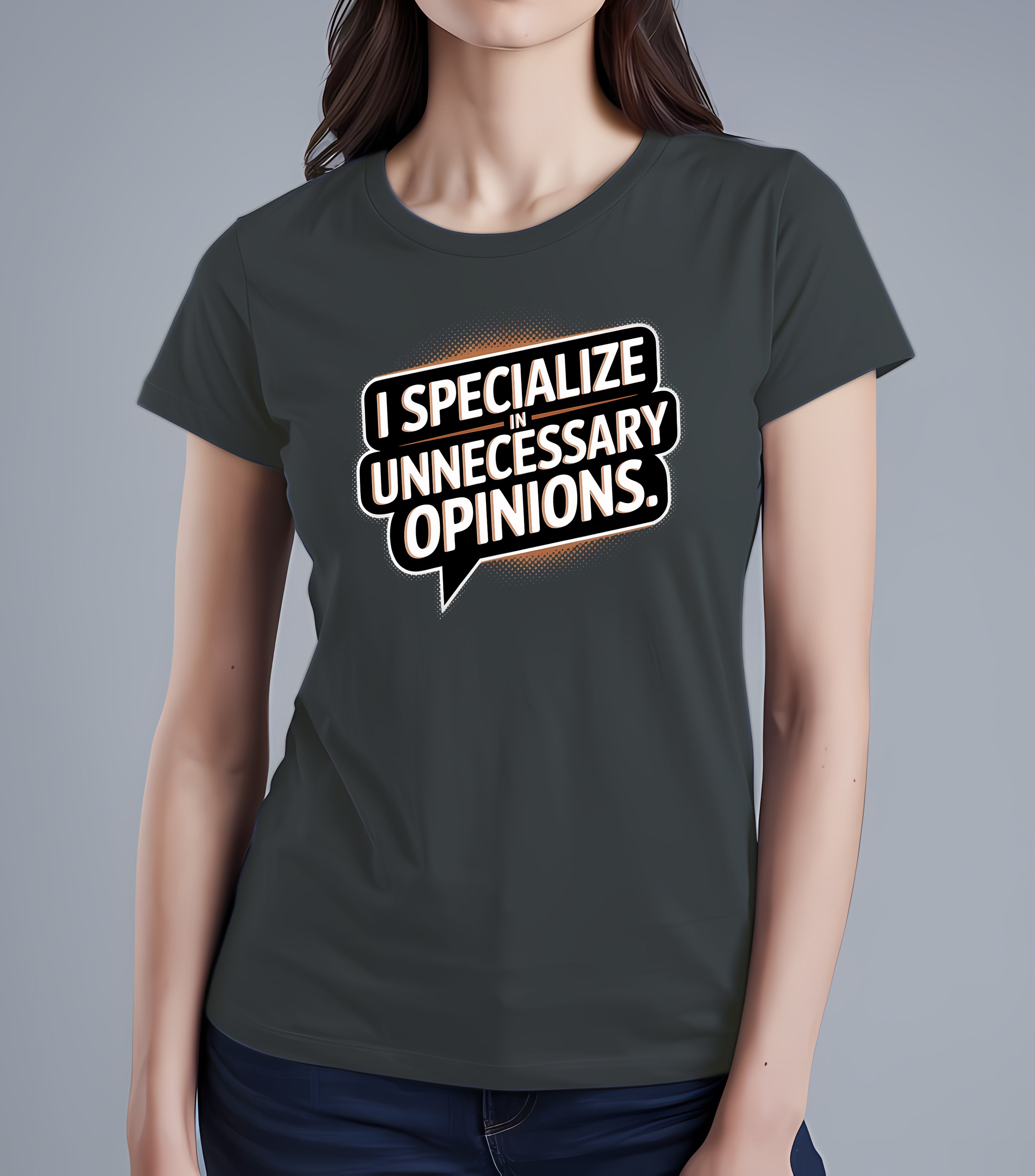 Unnecessary Opinions Tee – Typographic Humor | Memez Store