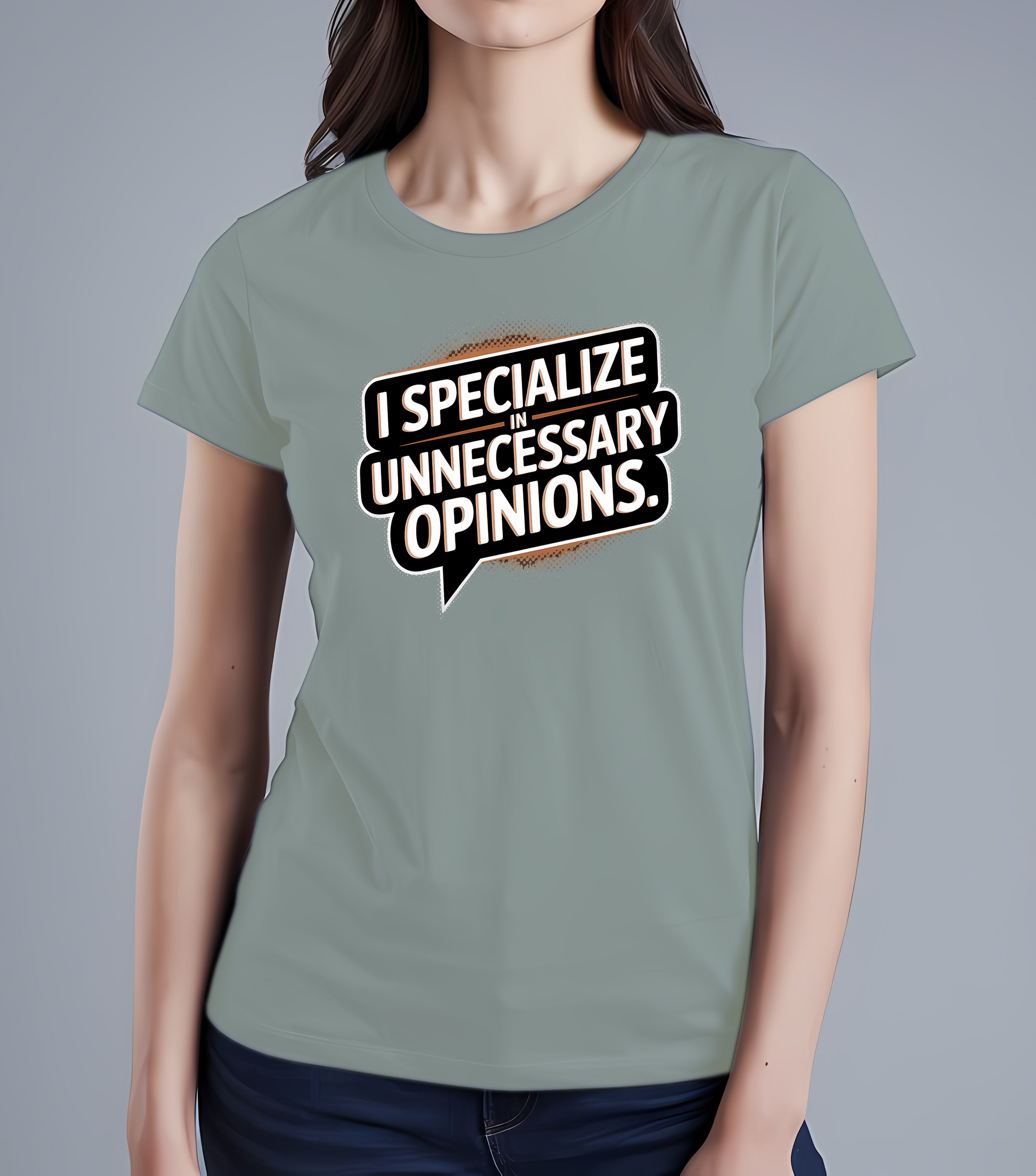 Unnecessary Opinions Tee – Typographic Humor | Memez Store