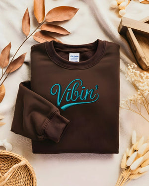 Vibin embroidered sweatshirt front view