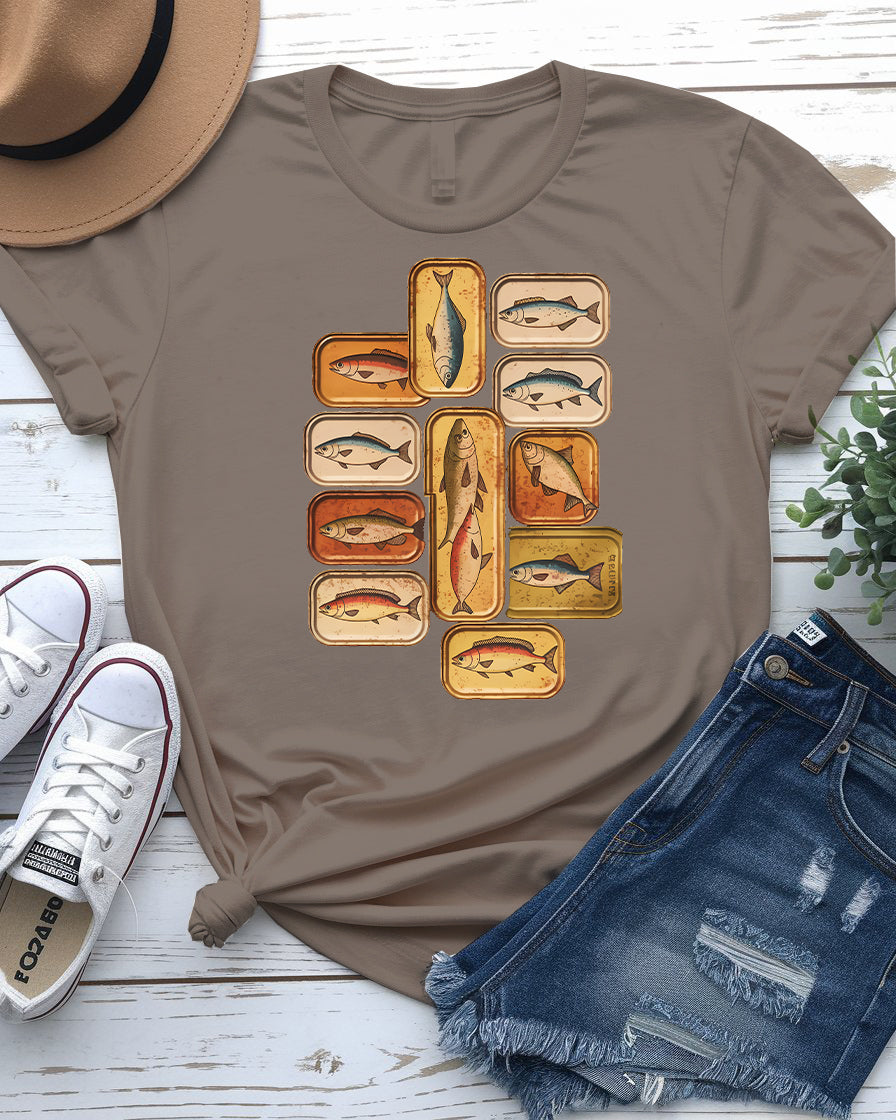 Vintage retro fish t-shirt – colorful aquatic species graphic on soft unisex tee
