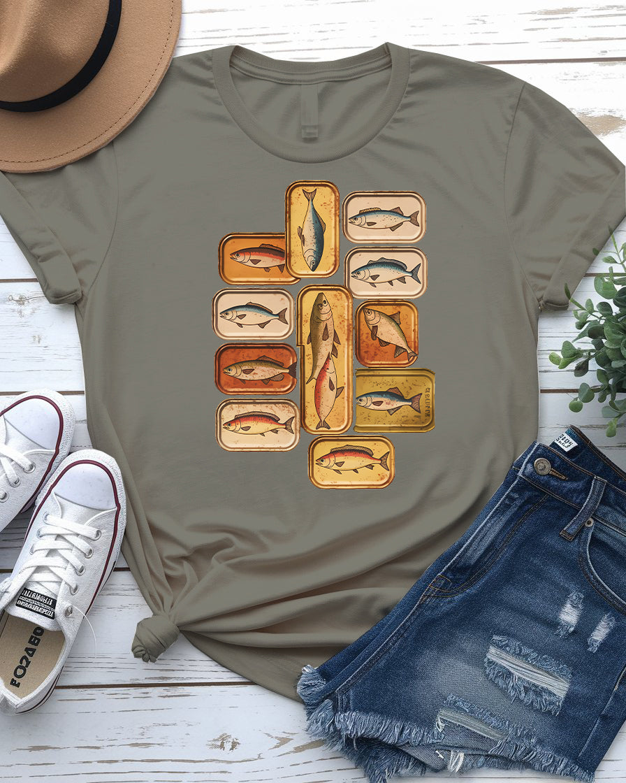 Vintage retro fish t-shirt – colorful aquatic species graphic on soft unisex tee