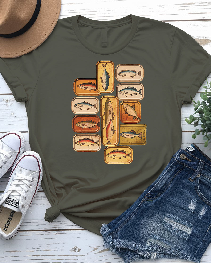 Vintage retro fish t-shirt – colorful aquatic species graphic on soft unisex tee