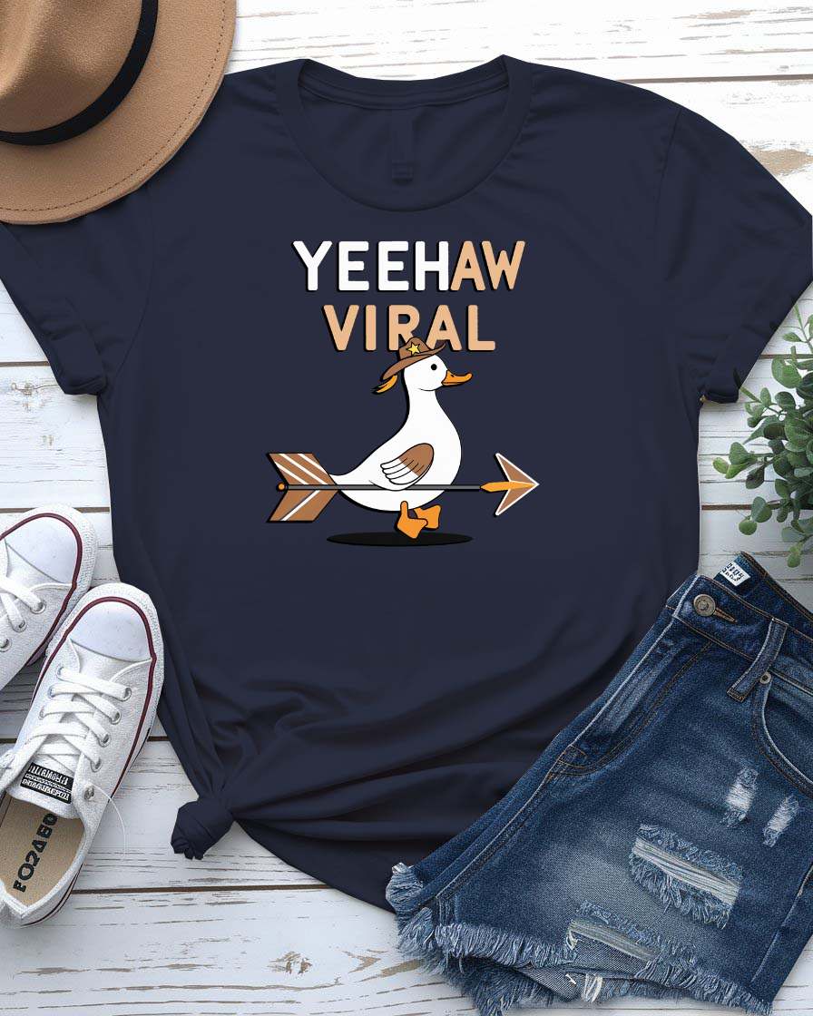 Viral Duck Meme Tee featuring a screaming duck graphic – unisex funny internet t-shirt by Memez Store, made to order and eco-printed