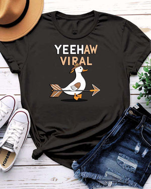 Viral Duck Meme Tee featuring a screaming duck graphic – unisex funny internet t-shirt by Memez Store, made to order and eco-printed