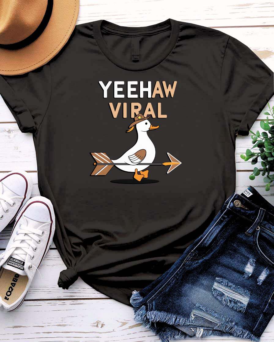 Viral Duck Meme Tee featuring a screaming duck graphic – unisex funny internet t-shirt by Memez Store, made to order and eco-printed
