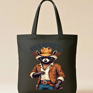 Wanted Retro Tote Bag with vintage old west poster design